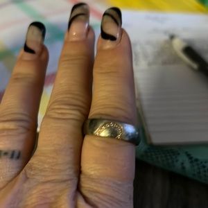 Stainless steel womens waiting for my other half ring